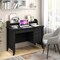Computer Desk with Storage Vintage Design, Shelves and 4 Drawers
